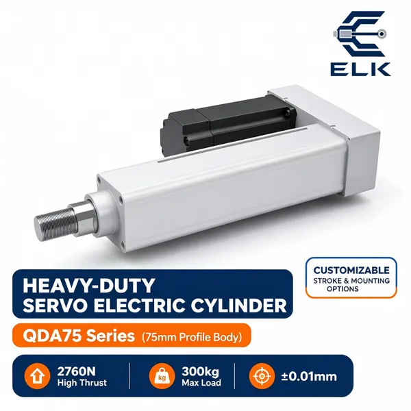 High Precision Servo Electric Cylinder QDA75 for Industrial Automation, 400W/750W, 1200mm Stroke