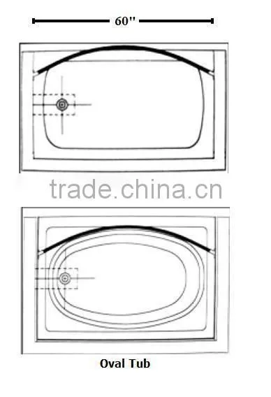 Shower Curtain Rod Stainless Steel Shower Rod (8013-1) photo-5