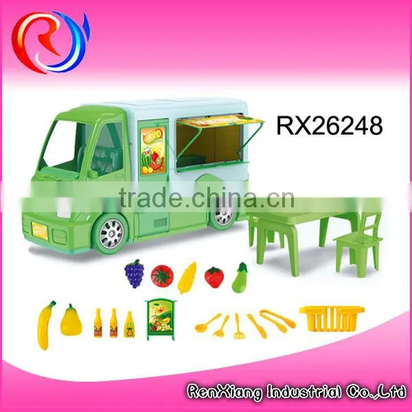 Children Toy Kitchen Tool Set Breakfast Cart Mobile Coffee Cart photo-2