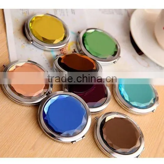 Stylish Crystal Double Cosmetic Mirror Portable Makeup Mirror photo-4