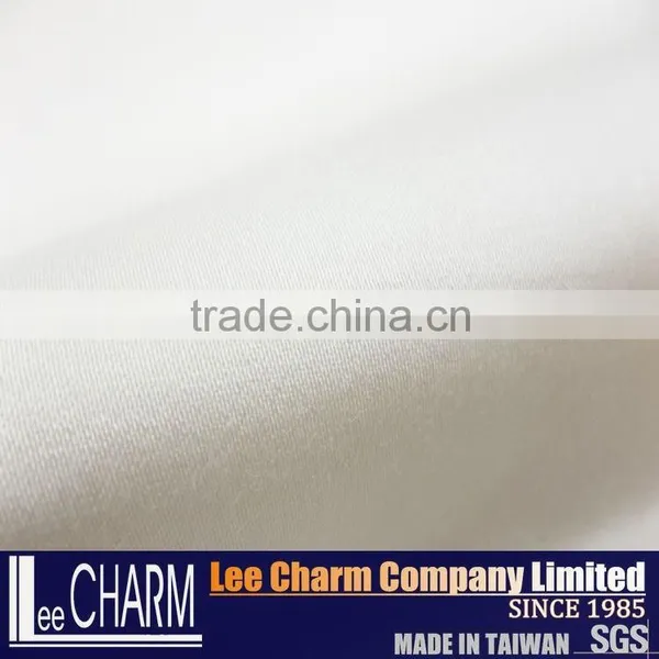 Taiwan White Cotton Elastane Satin Fabric photo-6