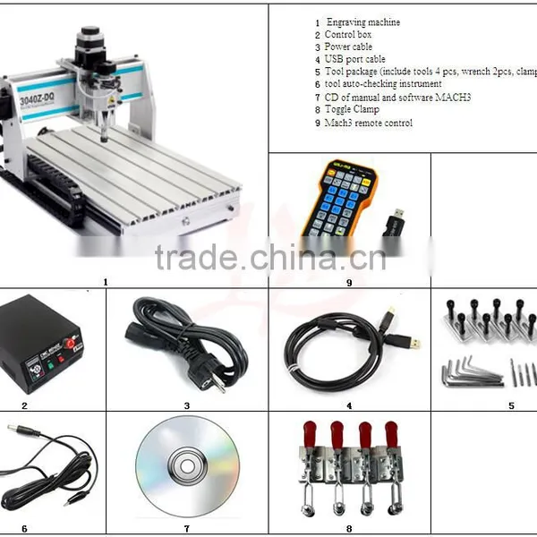3axis CNC Router Machine 3040ZQ USB With Mach3 Remote Control photo-4