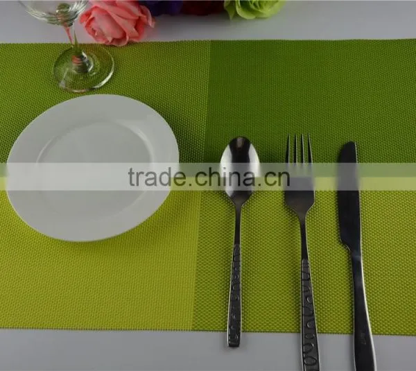 Bright Color Shinny Green Table Mats Placemats for Dining Heat Insulation Kitchen Placemat Table Decoration photo-2