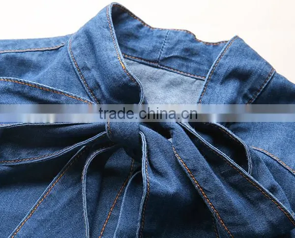 Newest Jean Shirt Floral Jean Tops Jean Summer Shirts photo-2