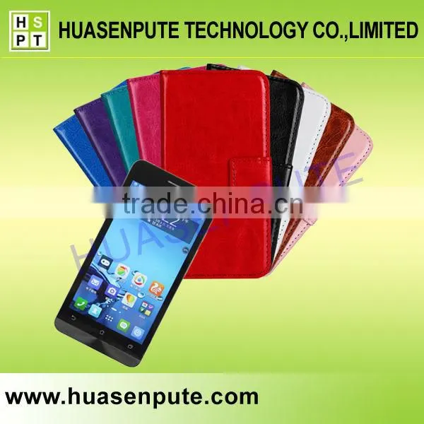 Factory Price Dual Slots PU Wallet Leather Case For Asus ZenFone 5 PU Wallet Leather Case