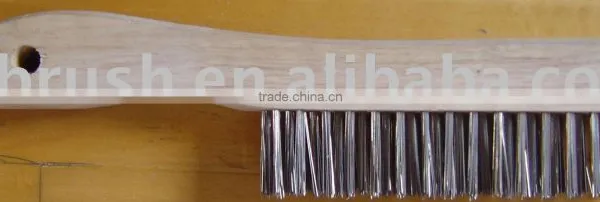 Scratch Steel Wire Brush With Wooden Handle