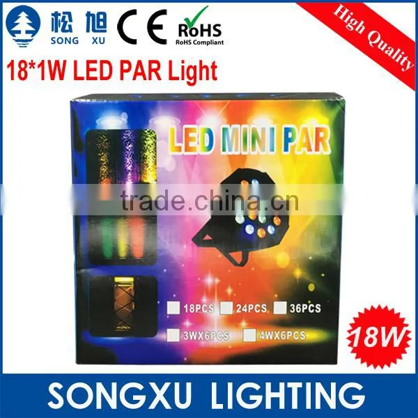 18*1w Flat Par Lighting Professional Rgb dj Led Light for Disco Home Party photo-6