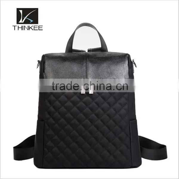 China Supplier Leather Backpack 2016 High Quality Fashion Women Bag Black Leather Backpack photo-3