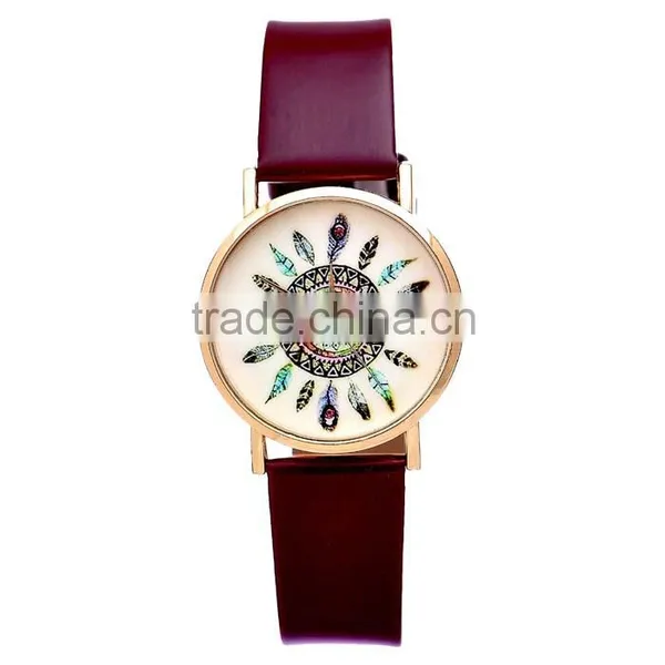 Peacock Women Fashion Leather Strap Vogue Quartz Relojes De Marca photo-4