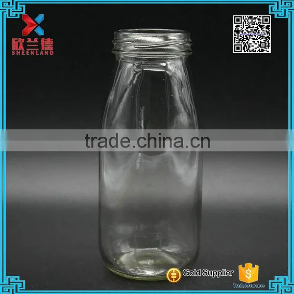 Hot Sale Glass Milk Drinking Bottle With Metal Tin Lid Wholesale photo-4
