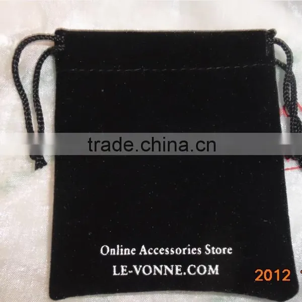 Oct New Jewelry Display Pouch With White Silk-screen Printing