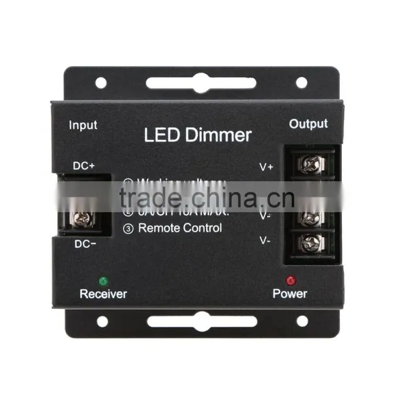 DIY RF DC12V-24V LED Amplifier Wireless Dimmer+ 11keys Remote Controller for Single Color LED Strip LED Neon Enlarge Connection photo-6