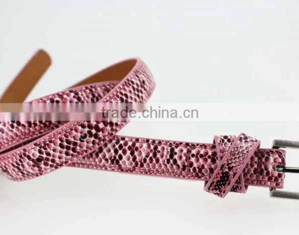 Women's Casual Belt With Fuax PU Leather and Small Silver Buckle photo-6