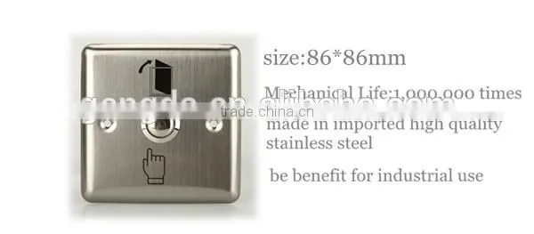STAINLESS STEEL ELECTRIC SECURITY SYSTEM EXIT BUTTON photo-4