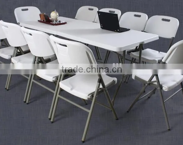 8FT Cheap Plastic Blow Mold Fold Table and Chairs For Wholesale photo-2