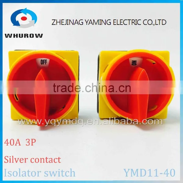 Isolator Switch YMD11-40A Load Break Switch Universal Power Cut off Switch On-off 40A 3P Changeover Cam Switch 6 Sliver Contacts photo-3