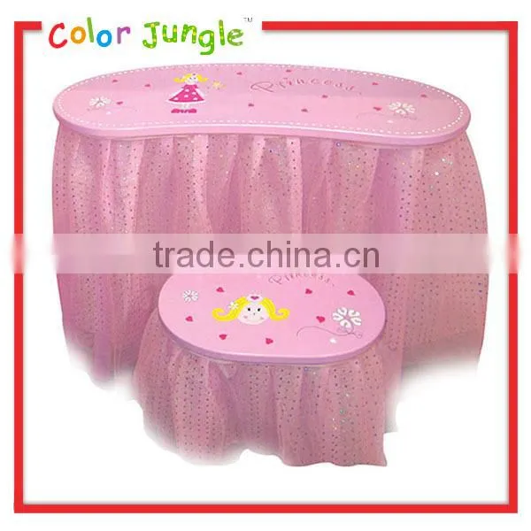 Low price kids dressing table set, high quality children dressing table