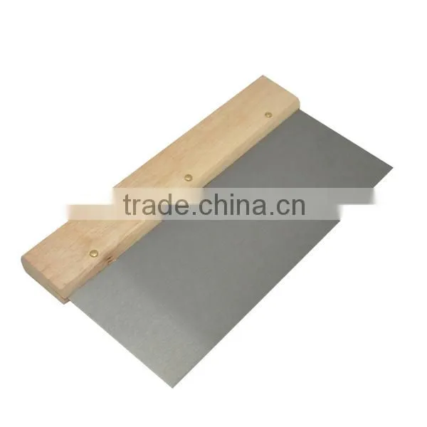 120mmSquare Scrapre With Wooden Handle, Carbon Steel Normal Polished Blade photo-5