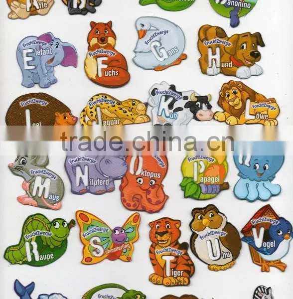Custom Cartoon Alphabet 3d Pvc Fridge Magnet Sticker photo-3