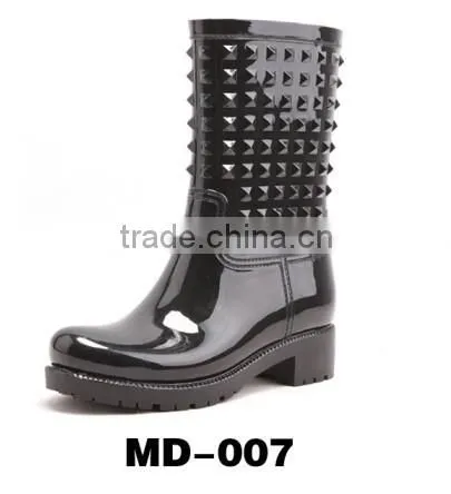 Women Fashion Clear PVC Rain Boots MD-001 photo-4