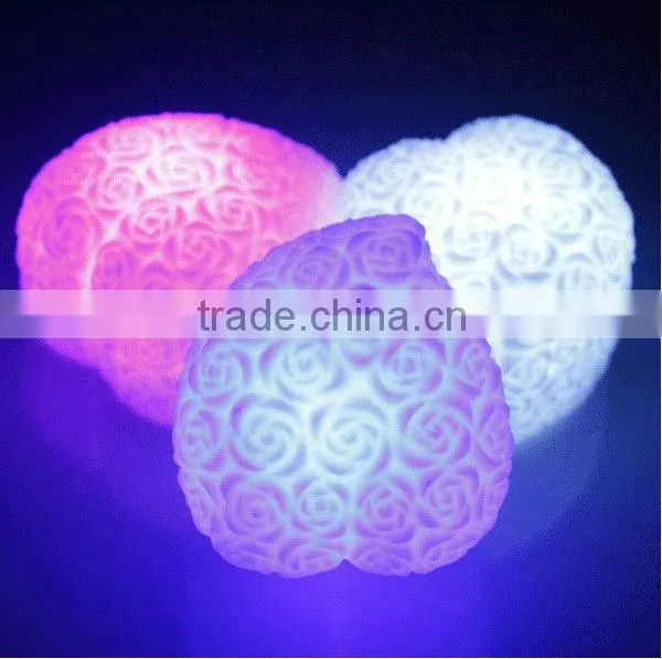 Bright Colorful Heart Shaped LED Floating Light