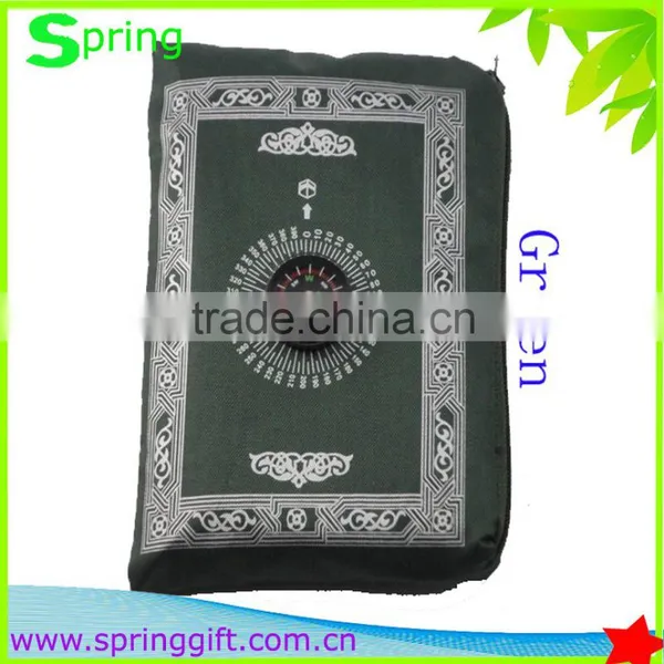 High Quality Arabic Compass Andmuslim Padded Prayer Rug With Compass photo-4