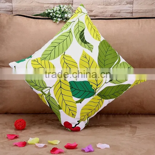 2015 Pure Cotton Tree Leaves Environmental Protection Printing Pillow Cushion Cover Creative Home Hold Pillow photo-3
