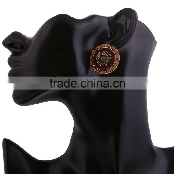 Wholesale Popular Korean Style Sunflower Annuus Totem Custom Earrings photo-3