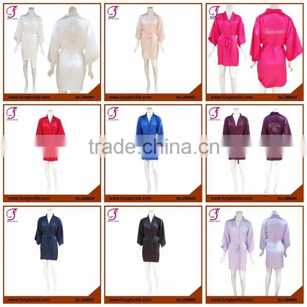 290507 Women Short Silk Sleepwear for Bride photo-6