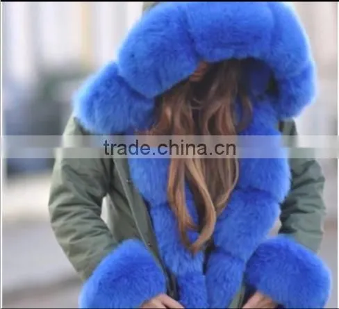 Women Parka Jacket With Fox Hood photo-2