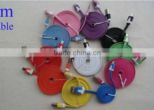 2m V8 Usb Charging Cable Flat Micro Usb Cable for Android Mobile Phone photo-3