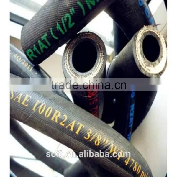 High Intensity Two Steel Wire Braid Soft Hydraulic Rubber Hose photo-4