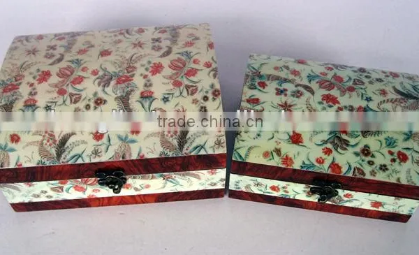Small Rectangular Wood Box Fashion Luxury Antique Jewelry Box