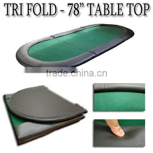 Casino Oval Three-foldable Poker Table Top