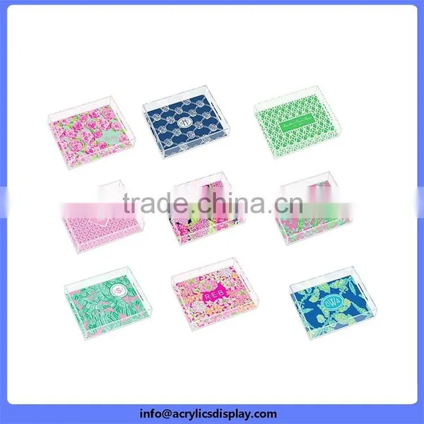 Bottom Price First Grade Black Rectangular Acrylic Trays photo-3