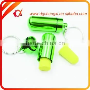 2016 Hot Sale Green Round Bottom Waterproof Pill Box With Keyrings,Earplug Storage Bottle photo-5