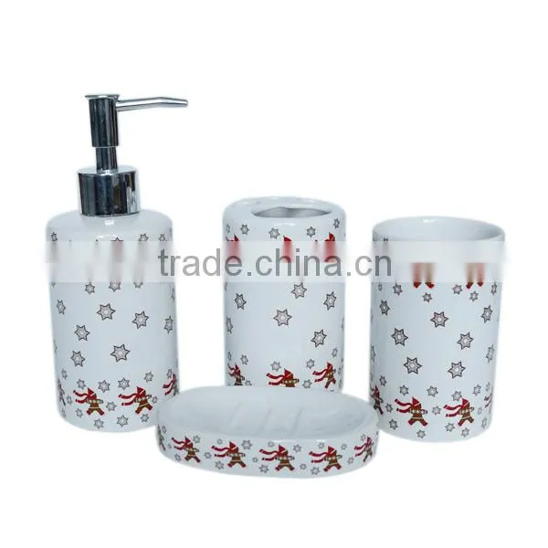 4pcs Ceramic Bathroom Accessories photo-3