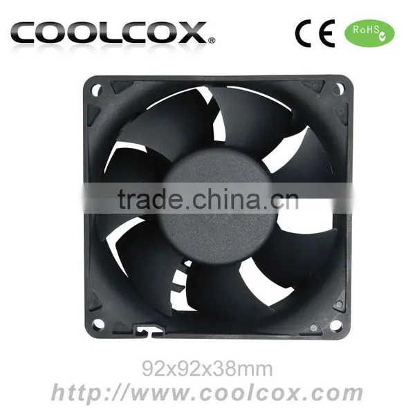 CoolCox 92x92x38mm Small Axial Fan 92mm,9238 DC 12V/24V Exhaust Fan,dc Fan 92mm