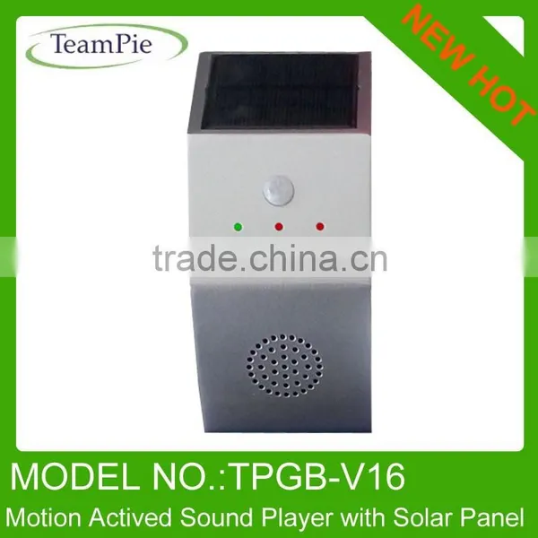 Motion Detector Sensor Speaker with solar panel
