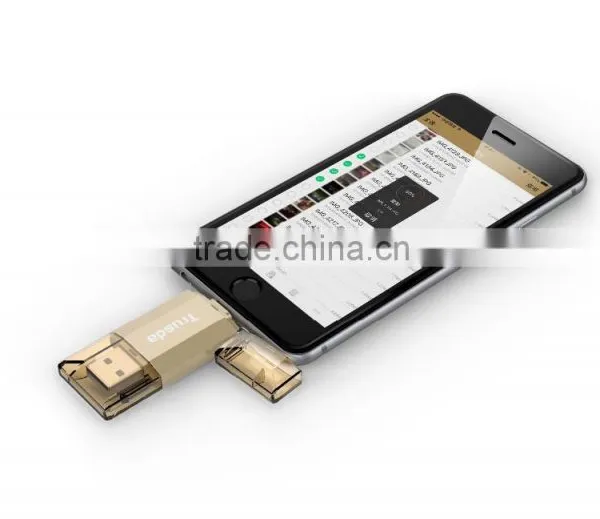 Trusda MFi IStorage Otg Usb Flash Drive Dual USB Smartphone Gmobi Mfi Flash Drive IStick Pro USB Flash Drive photo-4