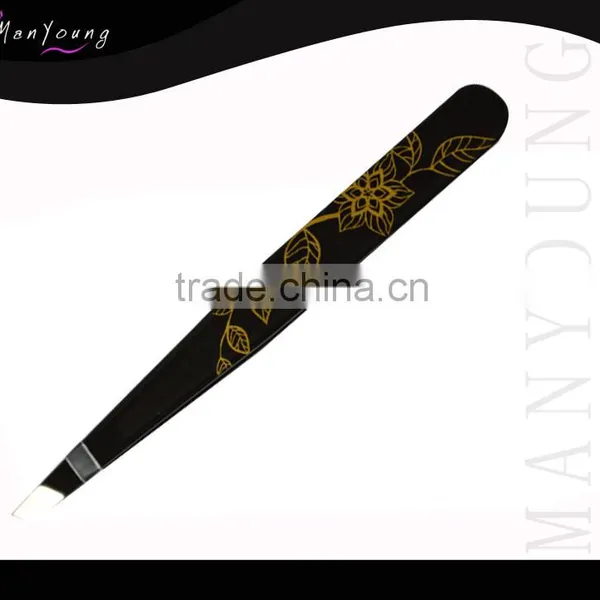 Eye Brow Tweezers Black Color Manicure Instruments