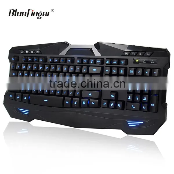 Shenzhen Factory Red Blue Purple Colored USB Wired Backlit Keyboard for Gaming photo-3