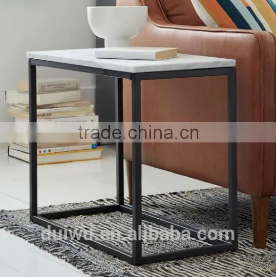 Foshan Shunde Factory Home Metal Furniture Small Marble Beside Table photo-2