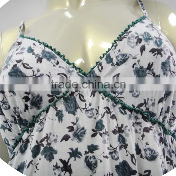 Sexy and Delicate Sleeveless Nightgown With Pattern photo-5