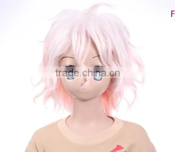New Design High Heat-resistant Pink/blue/green/yellow Synthetic Japanese Hot Cosplay Wig photo-2