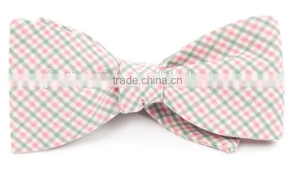 2016 Custom Brand Handmade Checkered Woven Jacquard Cotton Self-tie Bow Ties for Boys photo-5