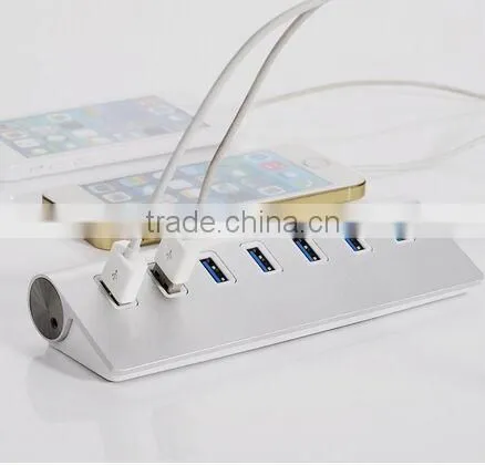 High Speed Aluminium Casing Usb-c Hub,7 Port Type C Change to Usb 3.0 Hub for Macbook photo-3