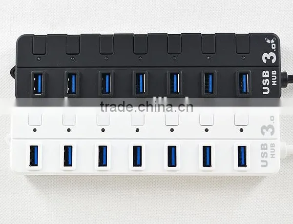 High Capacity Usb Por Hub, 7 Port Usb Hub 3.0 With Individual On/off Switches and LED Lights for Computer Accessories photo-3