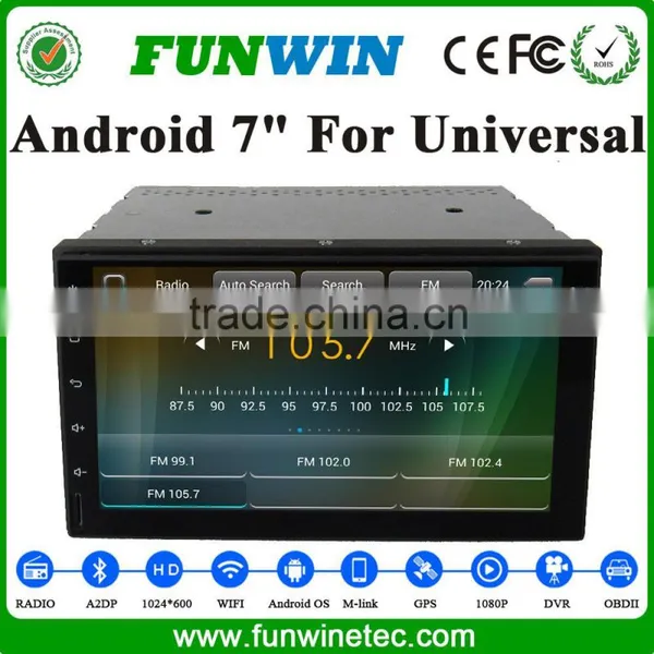 Funwin 7" Android 4.4.2 Car Multimedia System 2 Din Car Navigation System Radio Gps Playstore for Universal