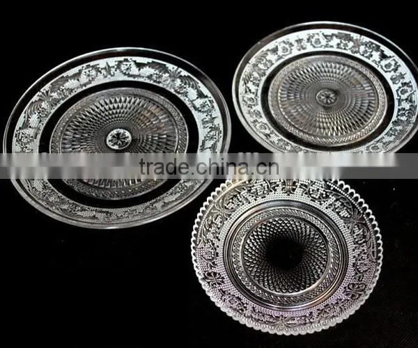 Tableware Glass Cake Charge Plates Wholehouse photo-2